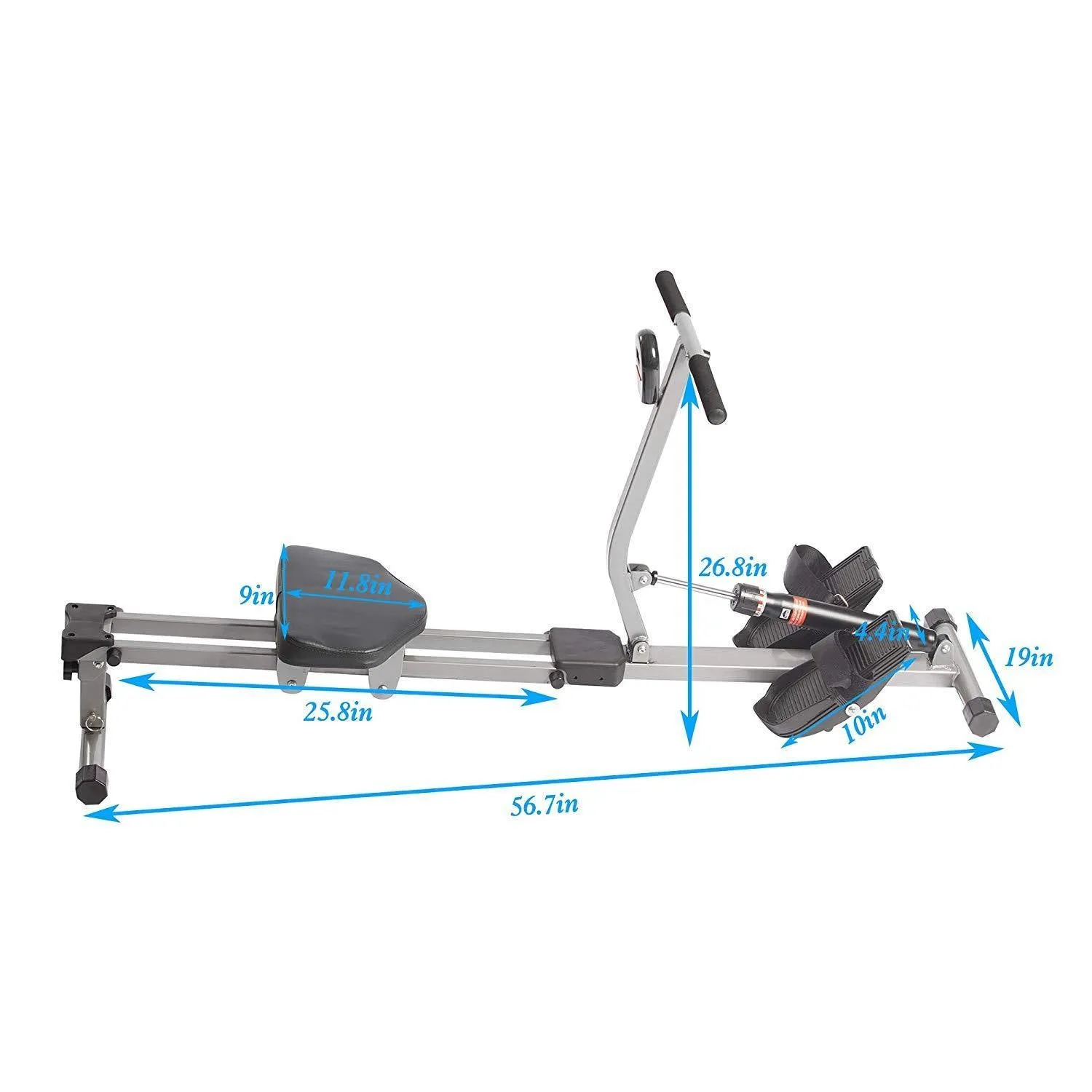 (Out of Stock) Hydraulic Rowing Machine Full Body Stamina Exercise Power with 12 Levels Adjustable Resistance