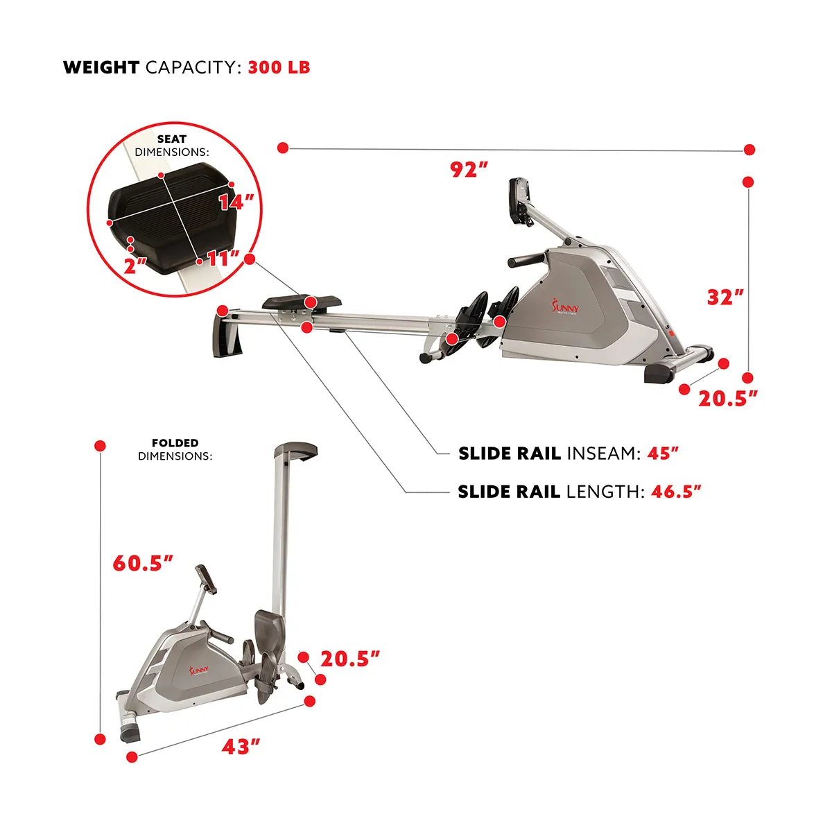 Programmable Rowing Machine High Weight Magnetic Rower