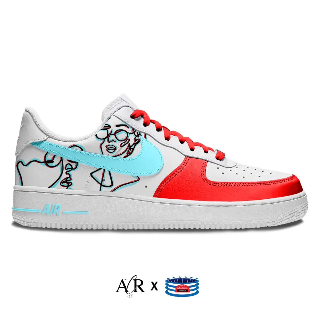 "3D Line Art" Nike Air Force 1 Low Shoes