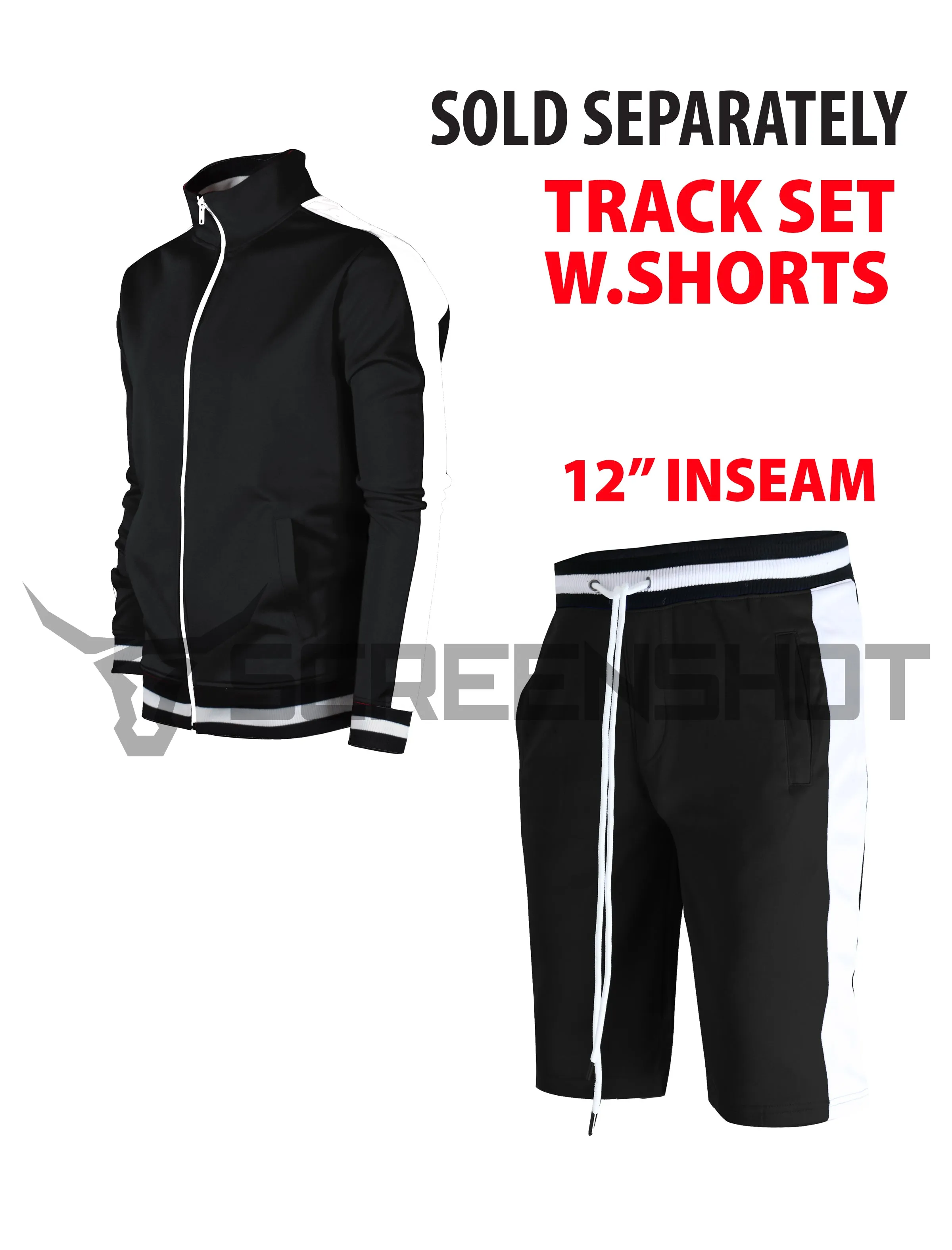 S91700-TRACK SHORTS (BLACK)