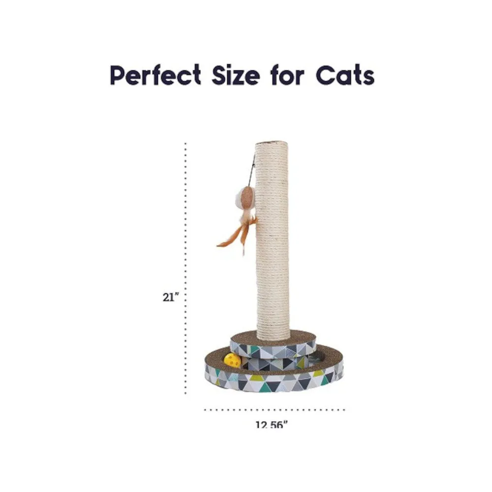 Scratch and Play Tower Track Cat Scratcher