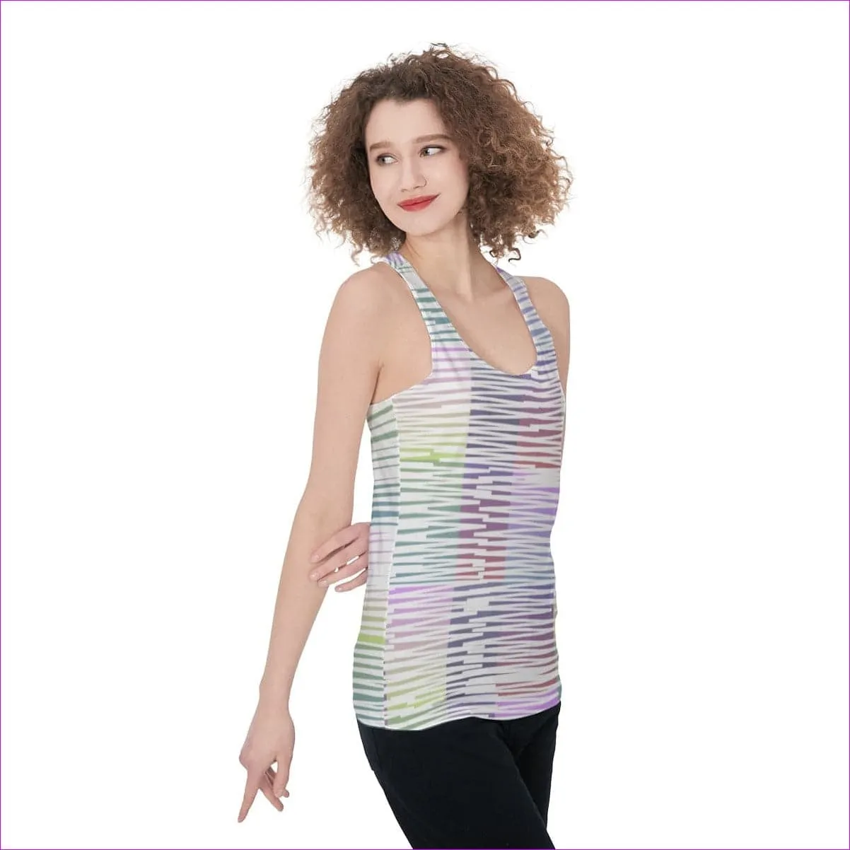 Scribbled Women's & Teen's Racerback Tank Top