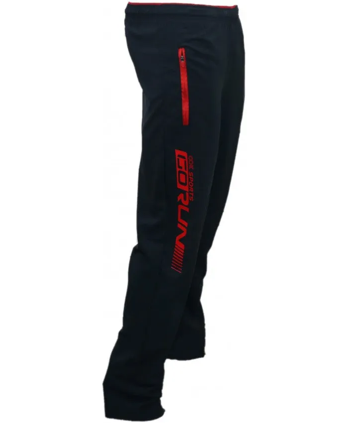 SHIV NARESH Spandex Unisex Track Pants (Navy-Red)