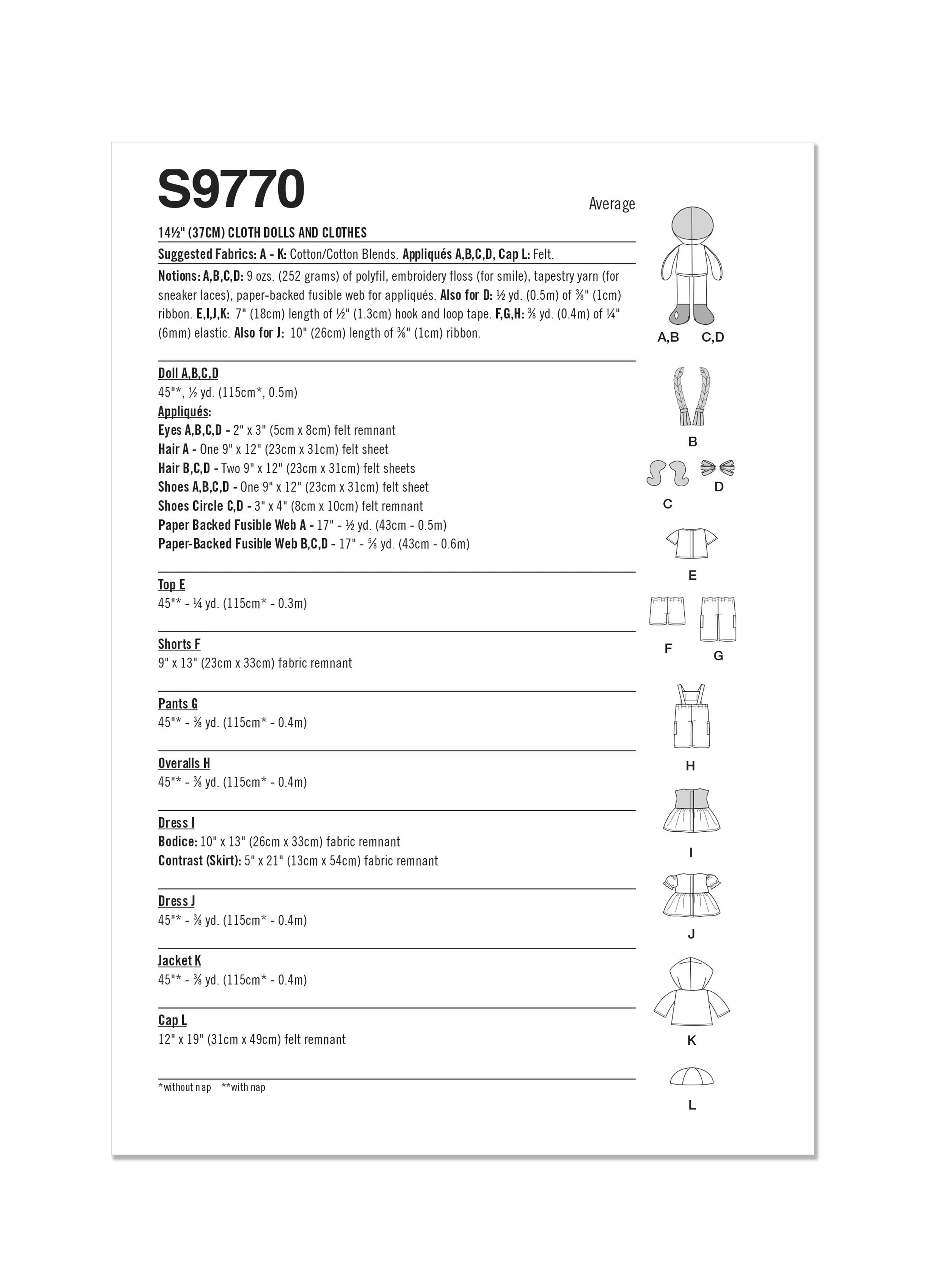 Simplicity Pattern S9770 Undefined Stuffed Craft