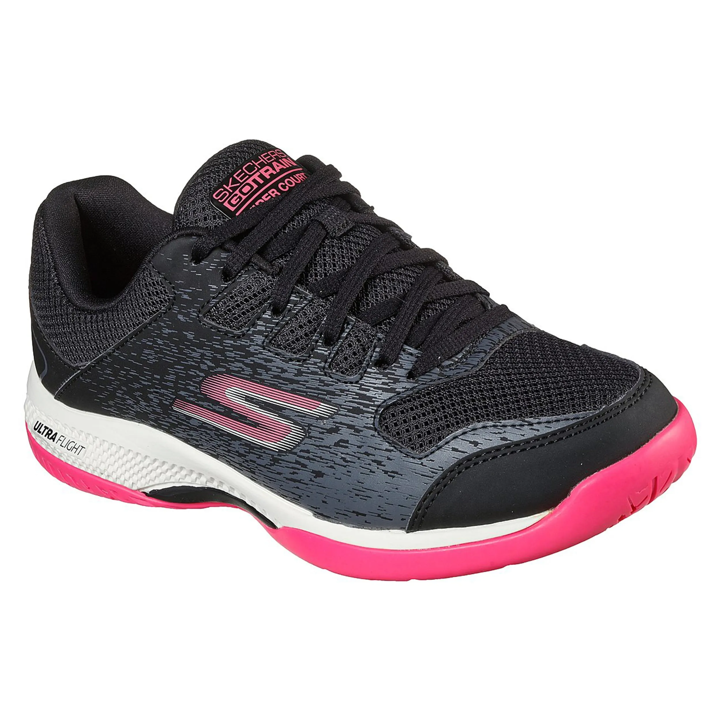 Skechers Viper Court- Pickleball Shoes (Black/ Pink)