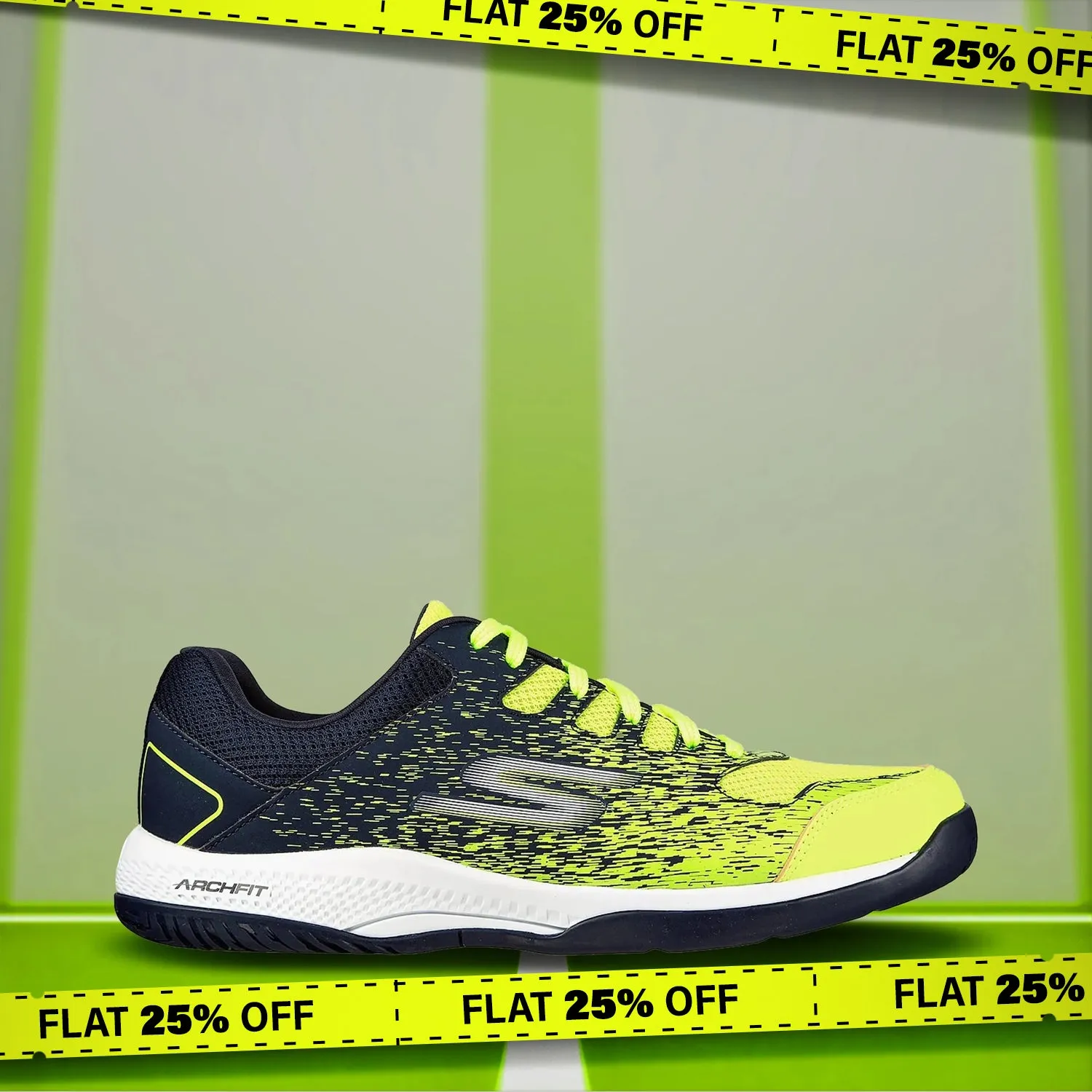 Skechers Viper Court- Pickleball Shoes (Yellow/ Navy) - DOD