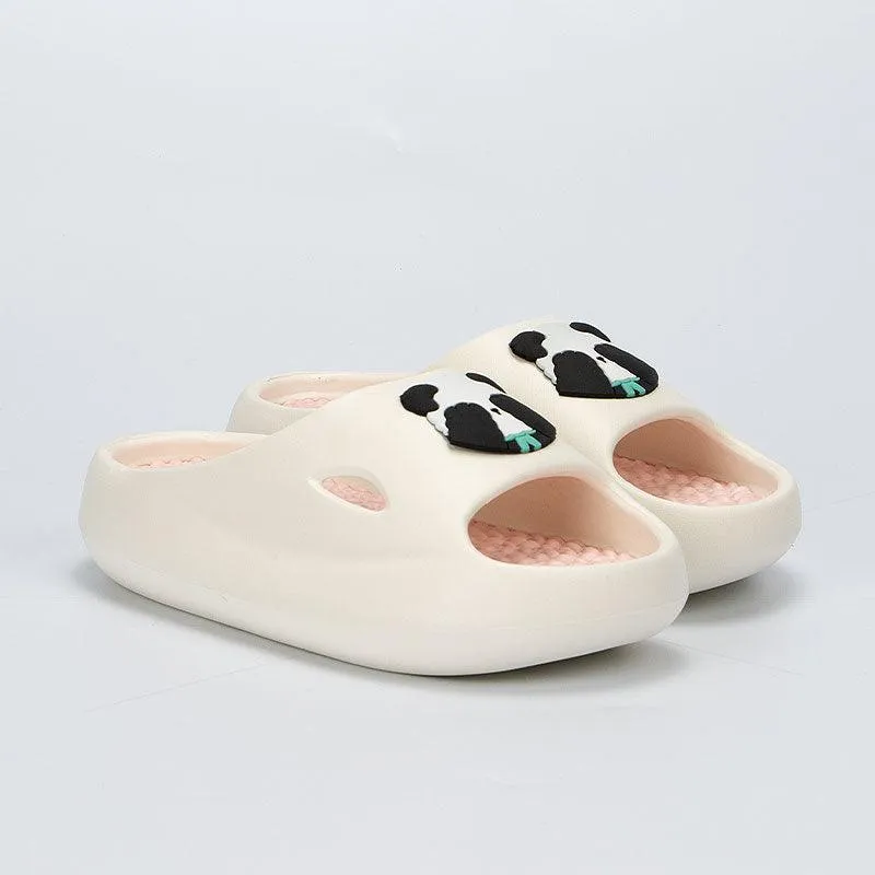 Slip-on Feeling Height Increasing Slippers Summer Outdoor Cartoon Platform Interior Home Slippers