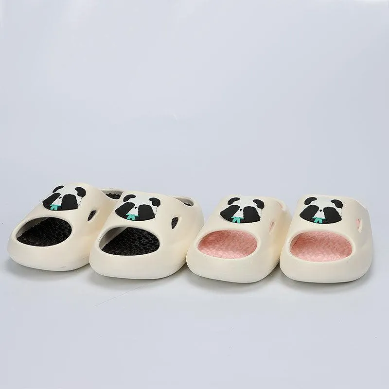 Slip-on Feeling Height Increasing Slippers Summer Outdoor Cartoon Platform Interior Home Slippers