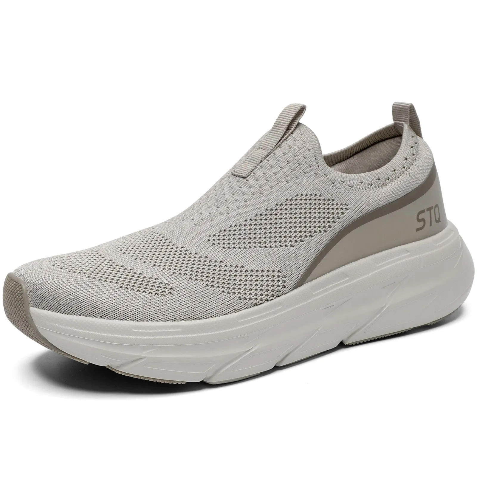 STQ Slip on Sneakers Women Walking Shoes with Arch Support Memory Foam