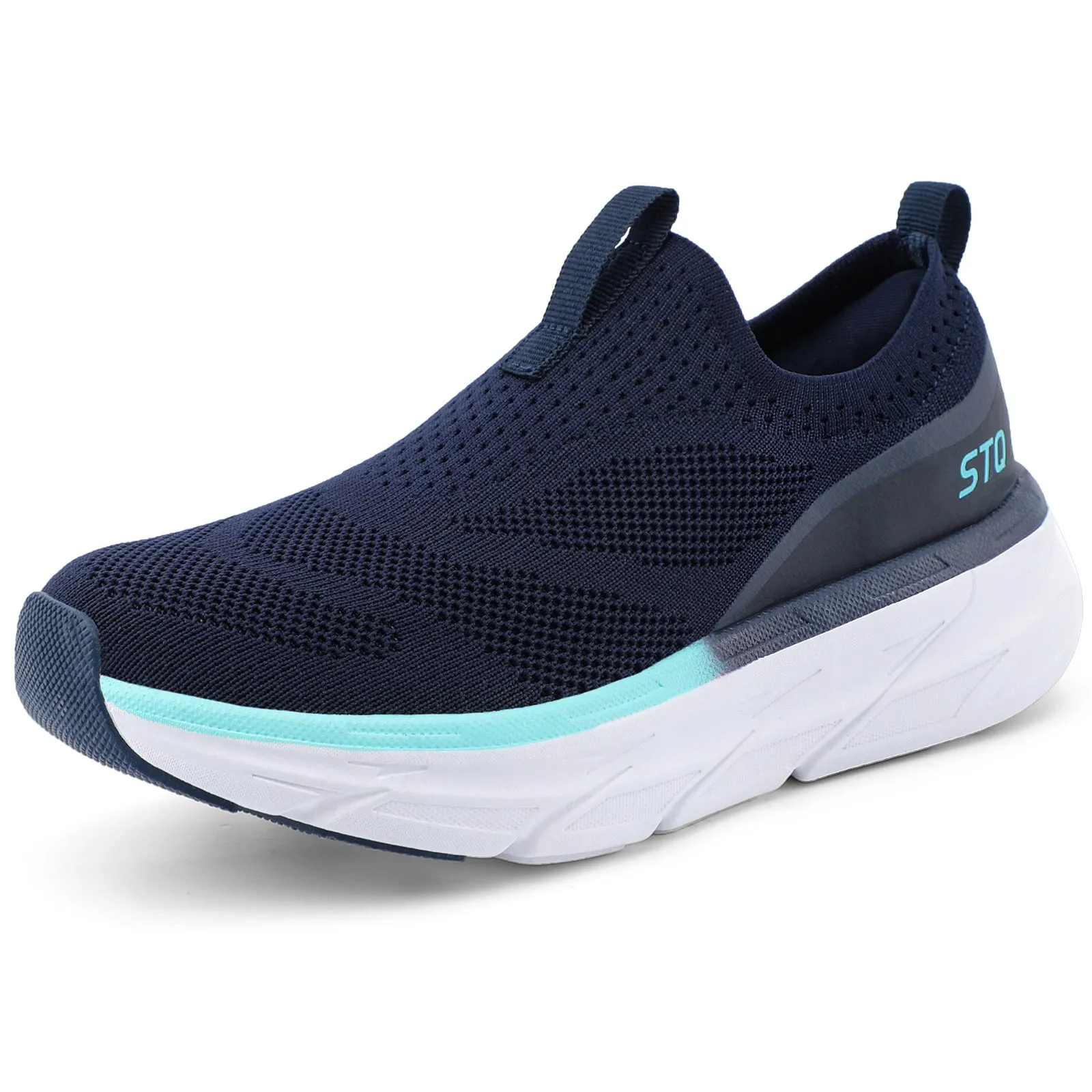 STQ Slip on Sneakers Women Walking Shoes with Arch Support Memory Foam