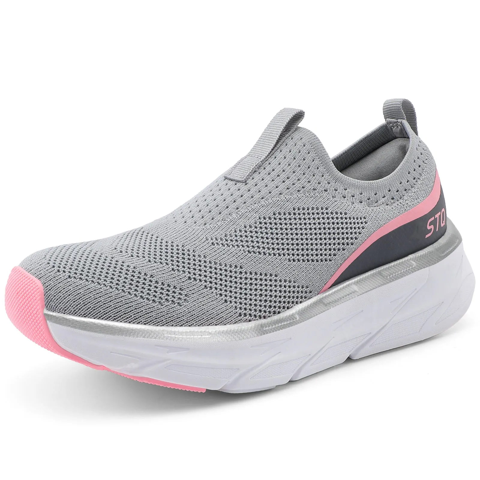 STQ Slip on Sneakers Women Walking Shoes with Arch Support Memory Foam