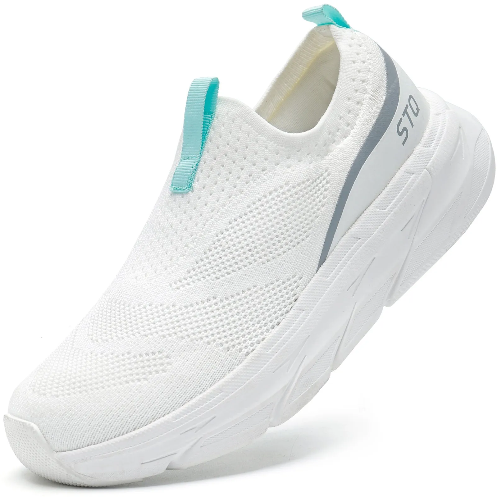 STQ Slip on Sneakers Women Walking Shoes with Arch Support Memory Foam