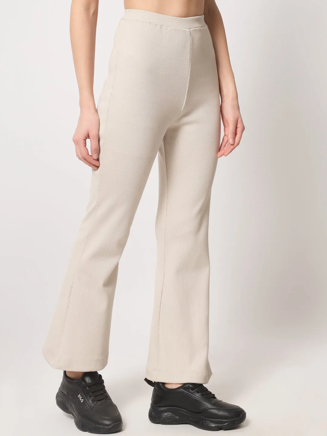 Straight Track Pants with Elasticated Waist