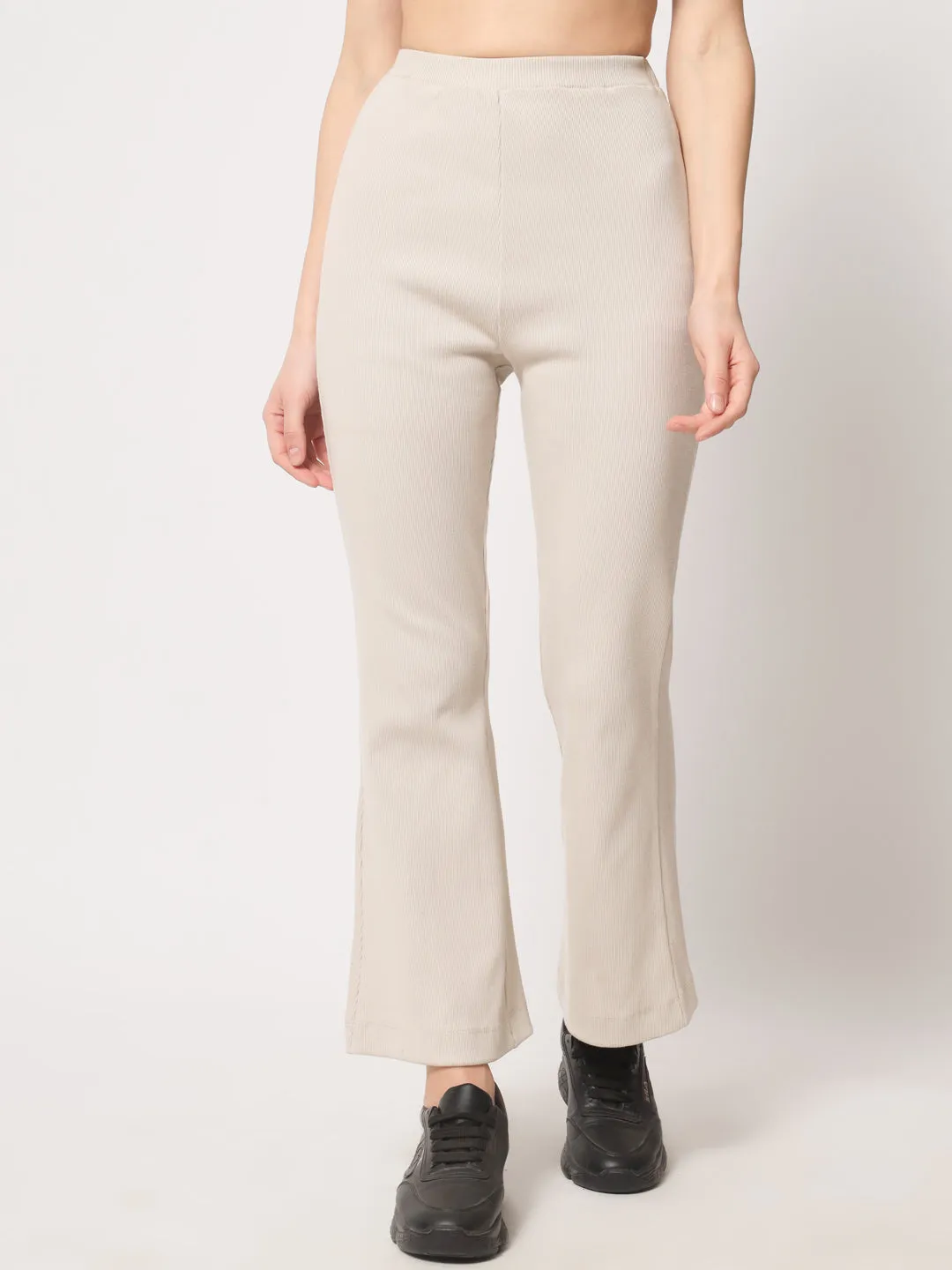 Straight Track Pants with Elasticated Waist