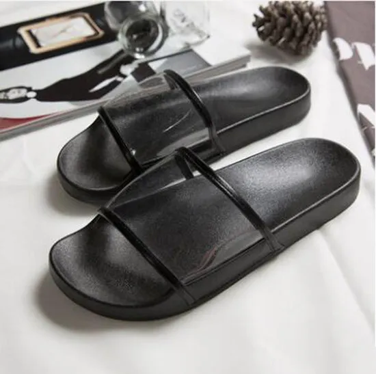 Summer Open Toe Transparent Women Slippers Bathroom Shower Antiskid Flip Flops Thicken Fashion Indoor Female Shoes