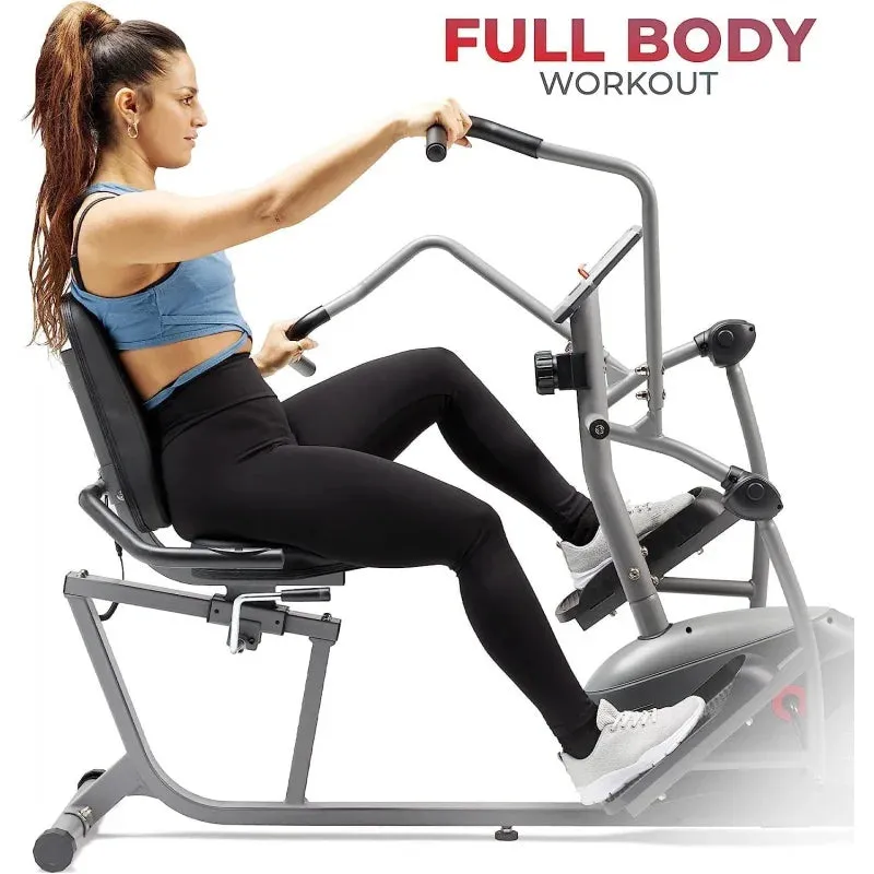 Sunny Health & Fitness Performance Recumbent Bike with Dual Motion Arms