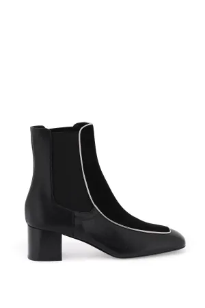 Toteme smooth and suede leather ankle boots