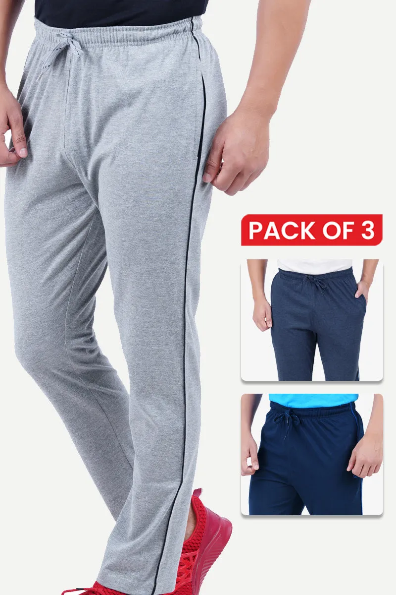 Track Pants - Jogging Bottoms For Mens Combo Pack Of 3 | Ariser