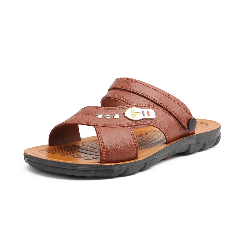 Trendy Slippers For Men All-Match Outdoor Beach Shoes