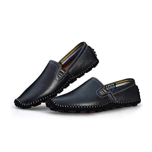 US Size 6.5-11.5 Men Leather Casual Outdoor Driving Slip On Flats Loafers Shoes