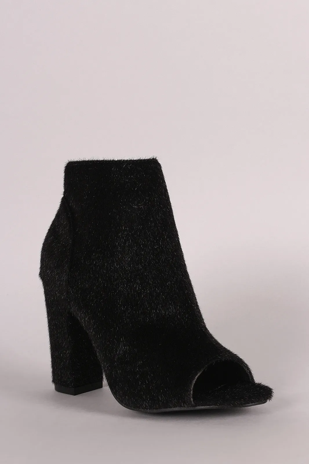 Vegan Calf Hair Ankle Boots