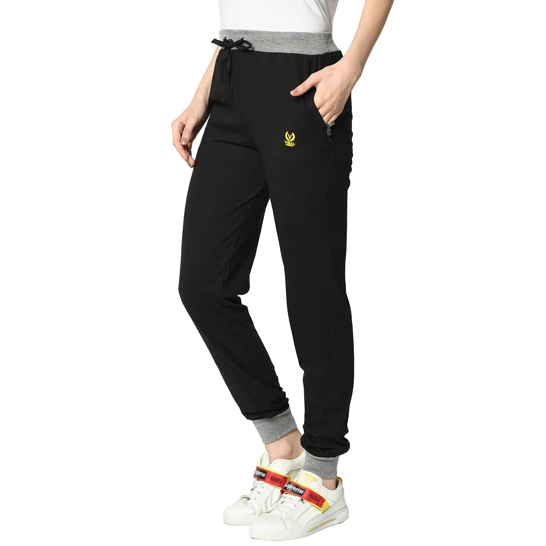 Vimal Jonney Black Trackpant For Women's