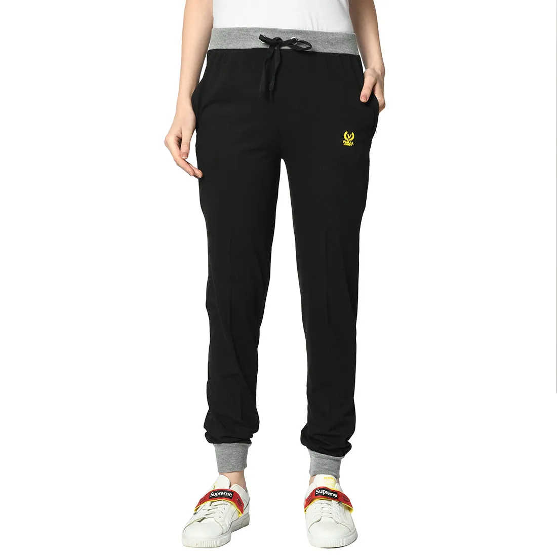 Vimal Jonney Black Trackpant For Women's