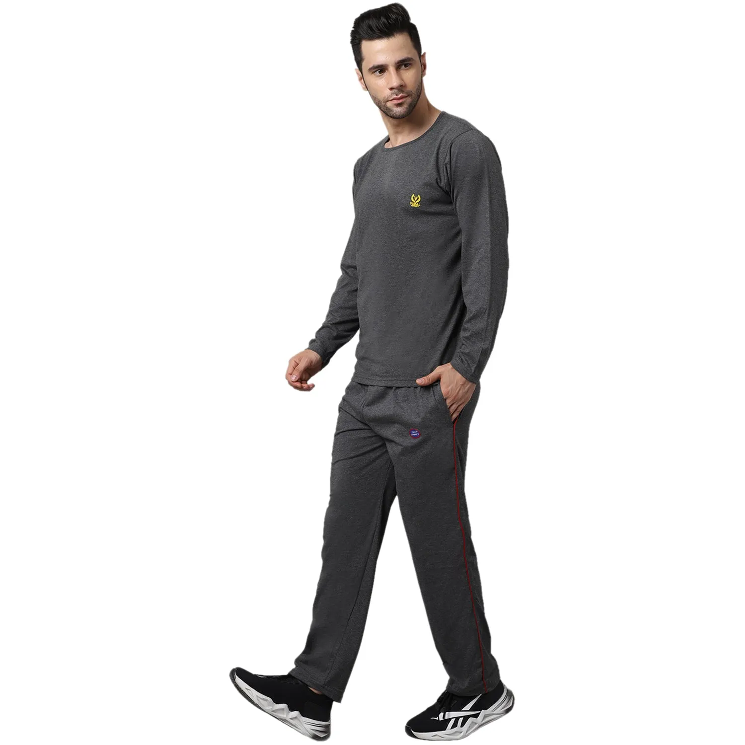 Vimal Jonney Cotton Anthracite Tracksuit for Men