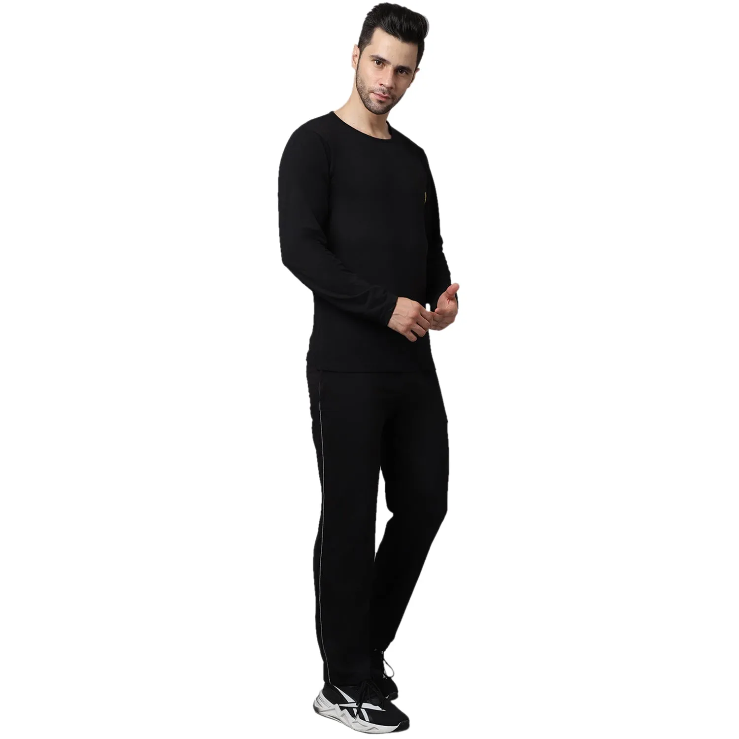 Vimal Jonney Cotton Black Tracksuit for Men