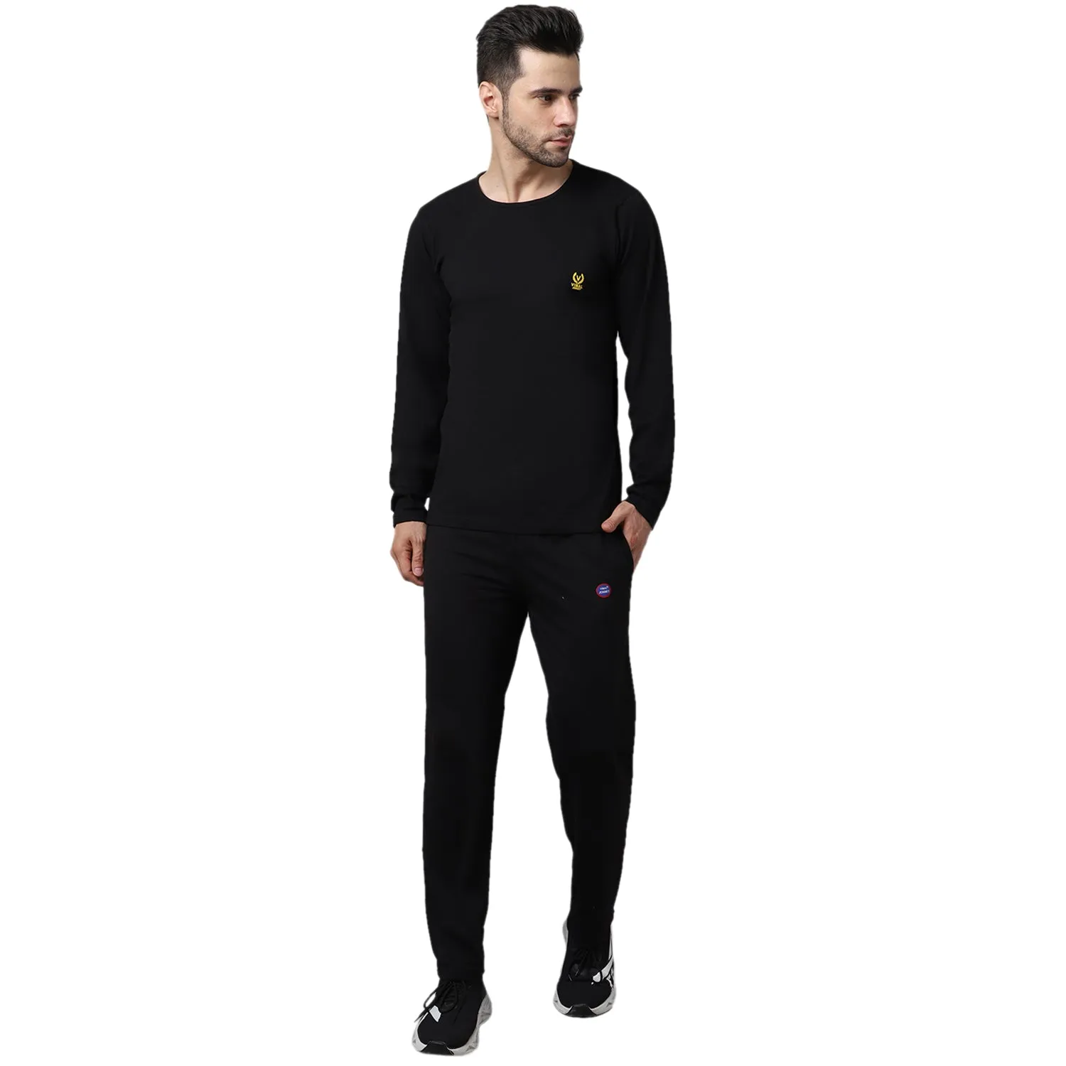 Vimal Jonney Cotton Black Tracksuit for Men