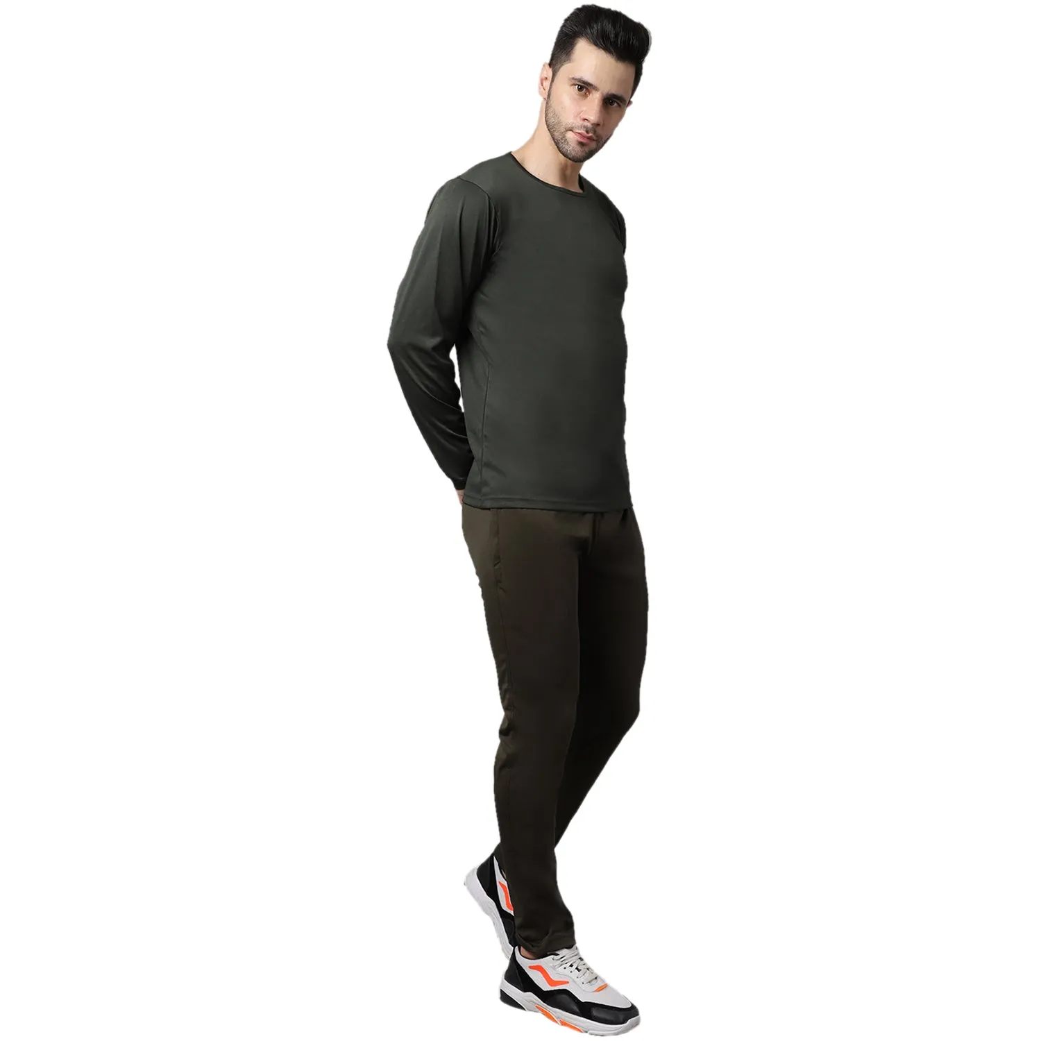 Vimal Jonney Dryfit Lycra Olive Tracksuit for Men