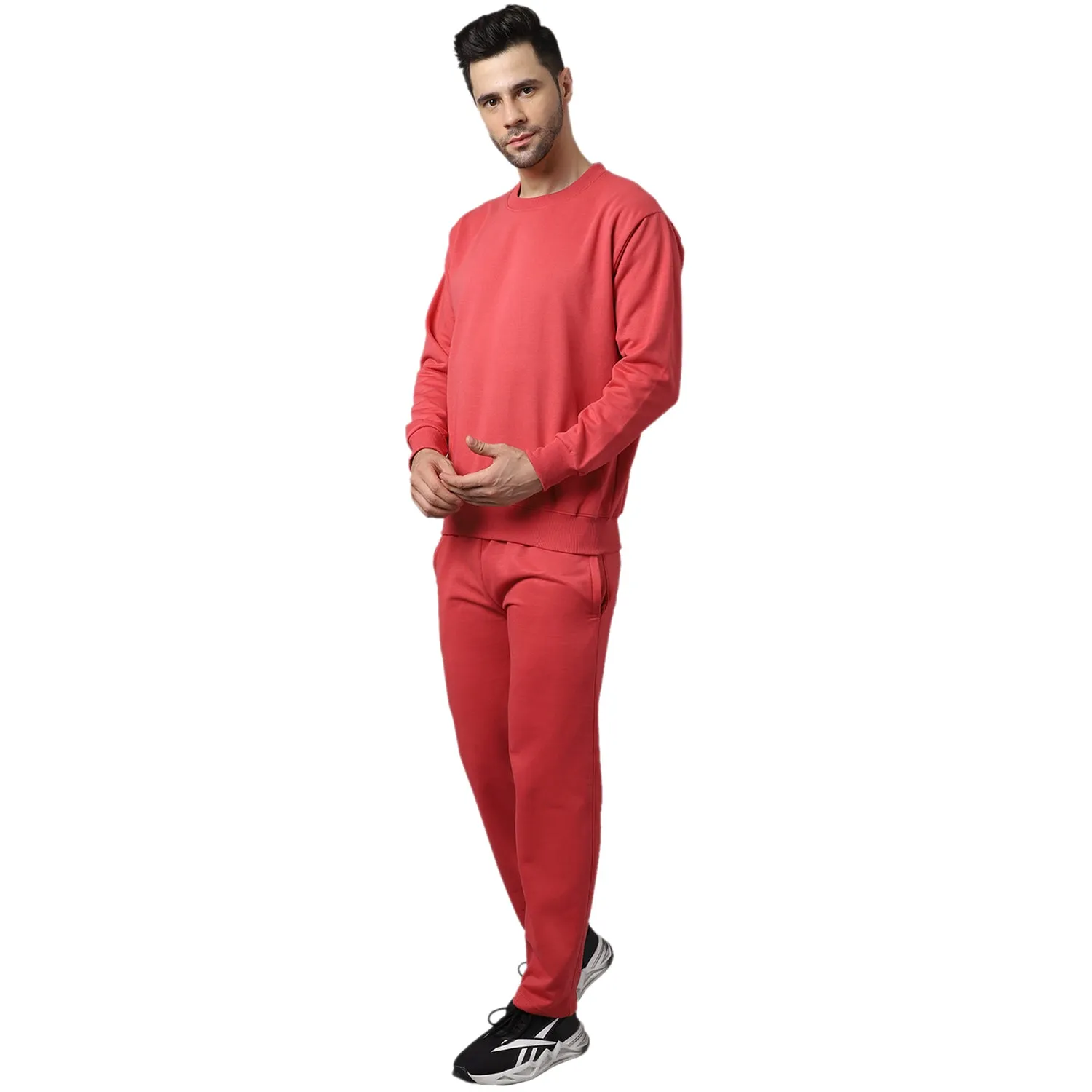 Vimal Jonney Fleece Pink Tracksuit for Men