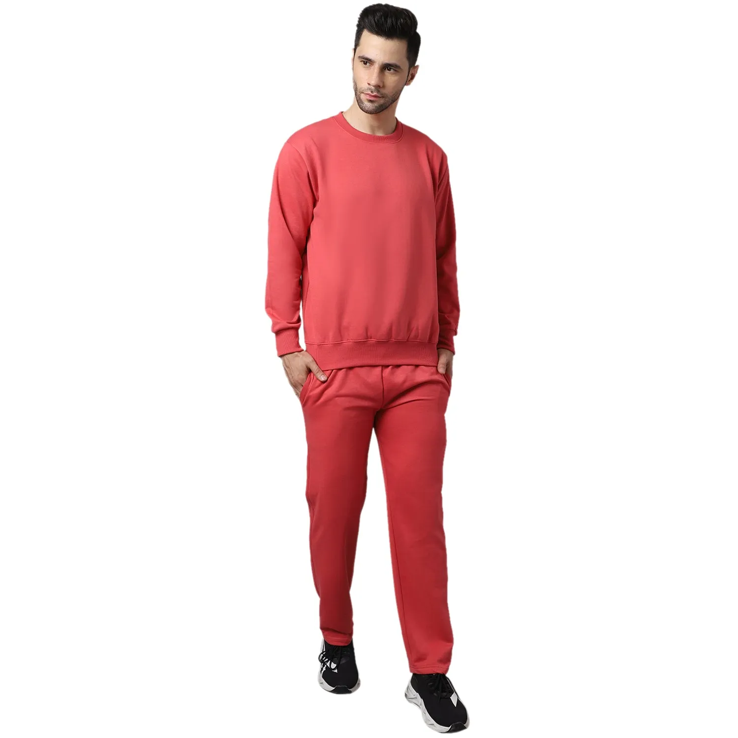 Vimal Jonney Fleece Pink Tracksuit for Men