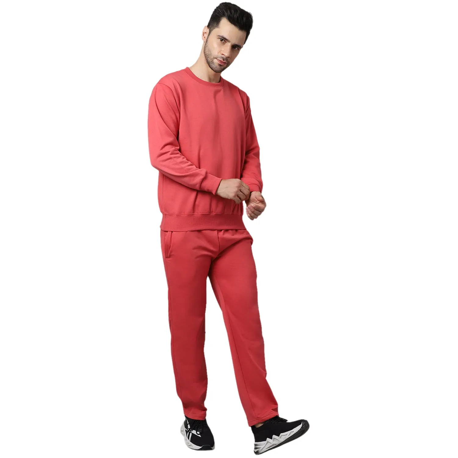 Vimal Jonney Fleece Pink Tracksuit for Men