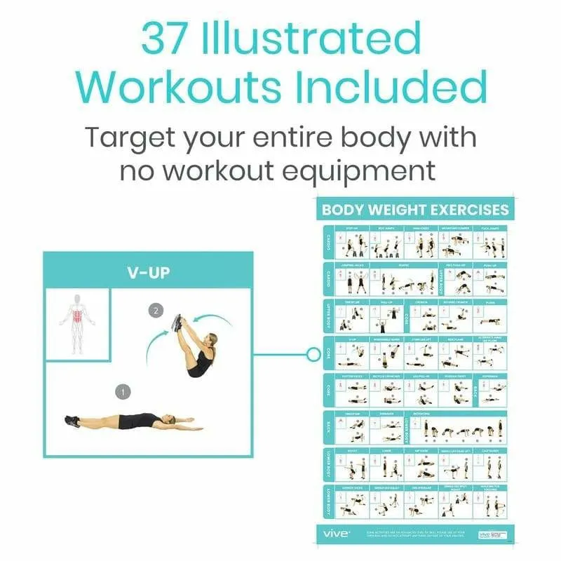 Vive Health Bodyweight Workout Poster