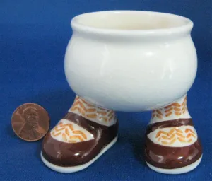 Walking Ware Eggcup Brown Shoes Carlton Ware Luster 1973 Iconic Original