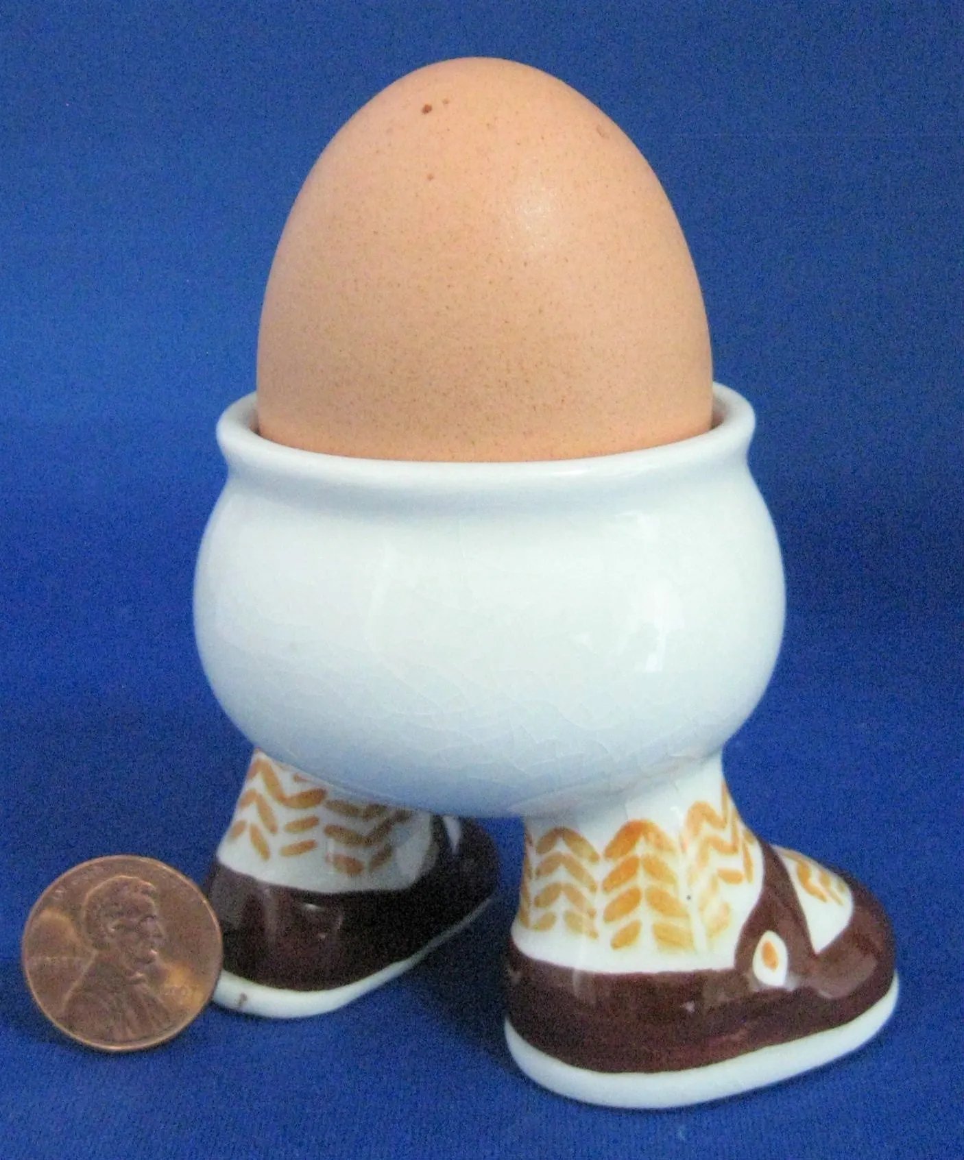 Walking Ware Eggcup Brown Shoes Carlton Ware Luster 1973 Iconic Original