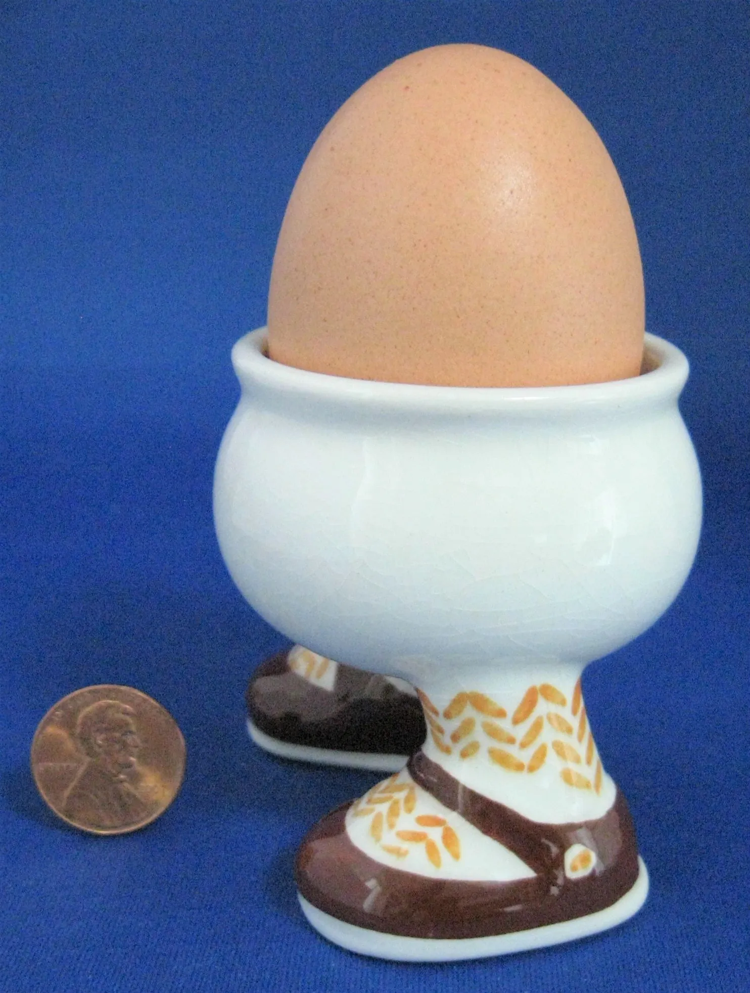 Walking Ware Eggcup Brown Shoes Carlton Ware Luster 1973 Iconic Original