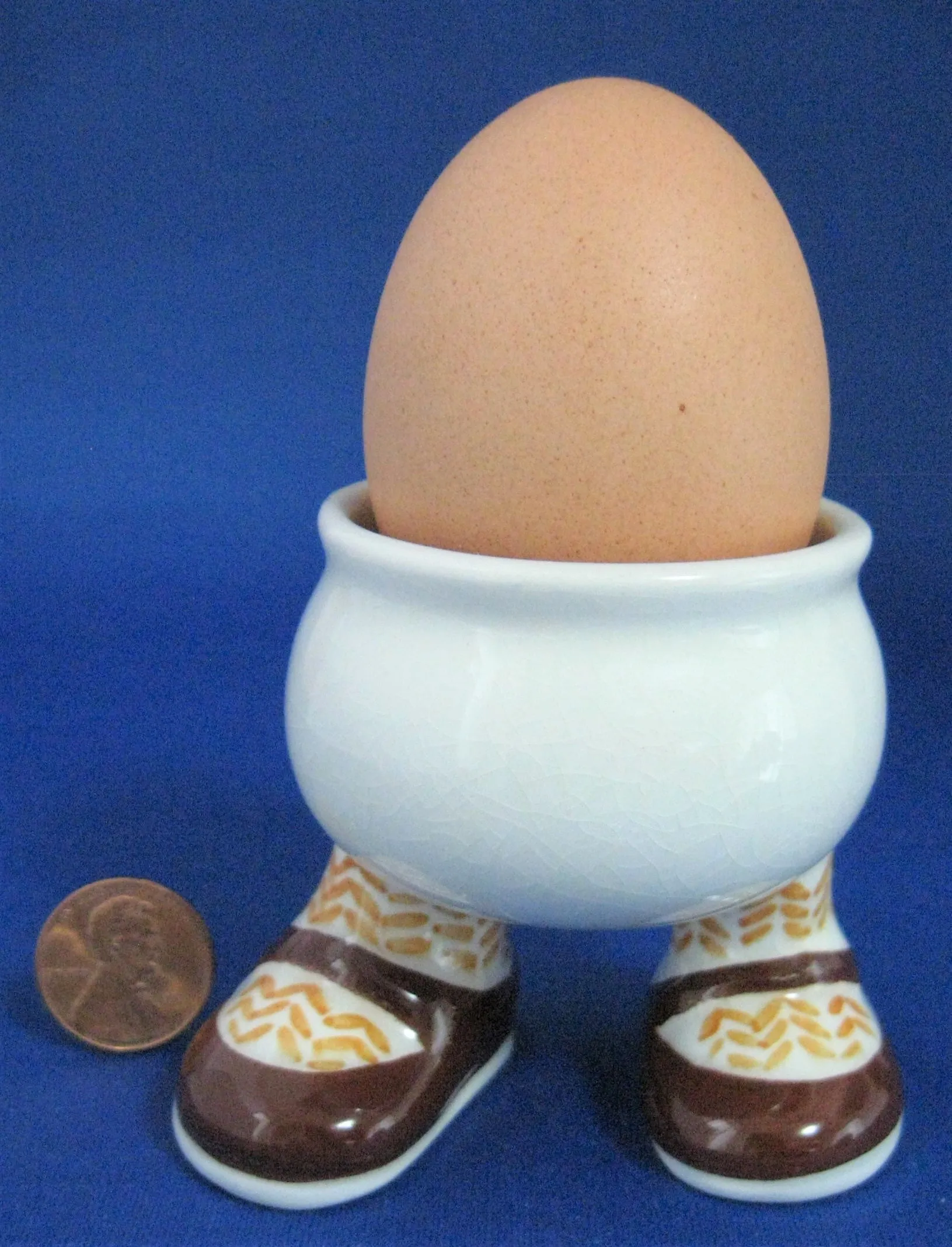 Walking Ware Eggcup Brown Shoes Carlton Ware Luster 1973 Iconic Original