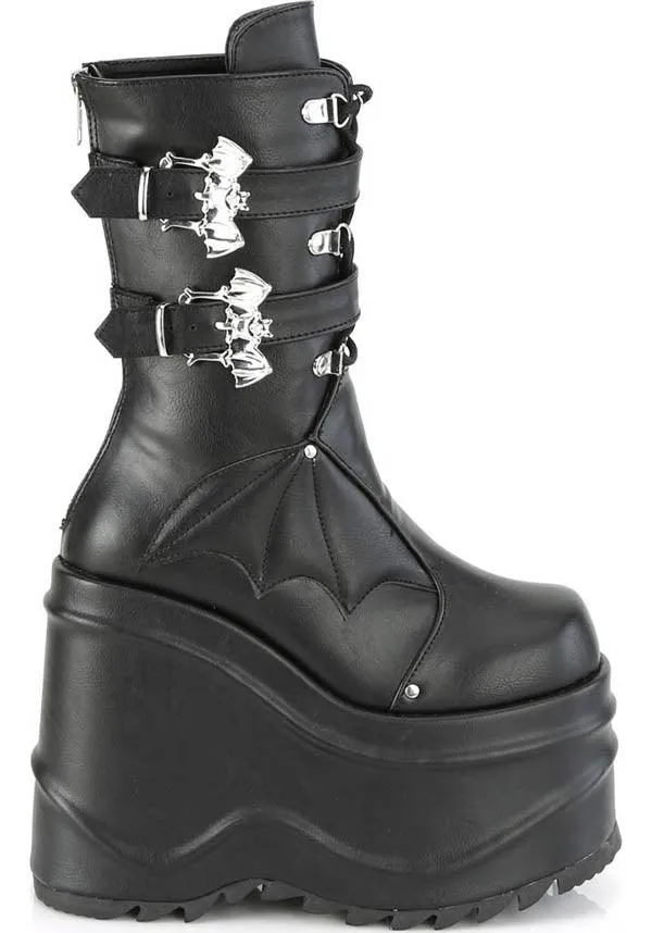 WAVE-150 [Black] | PLATFORM BOOTS [PREORDER]