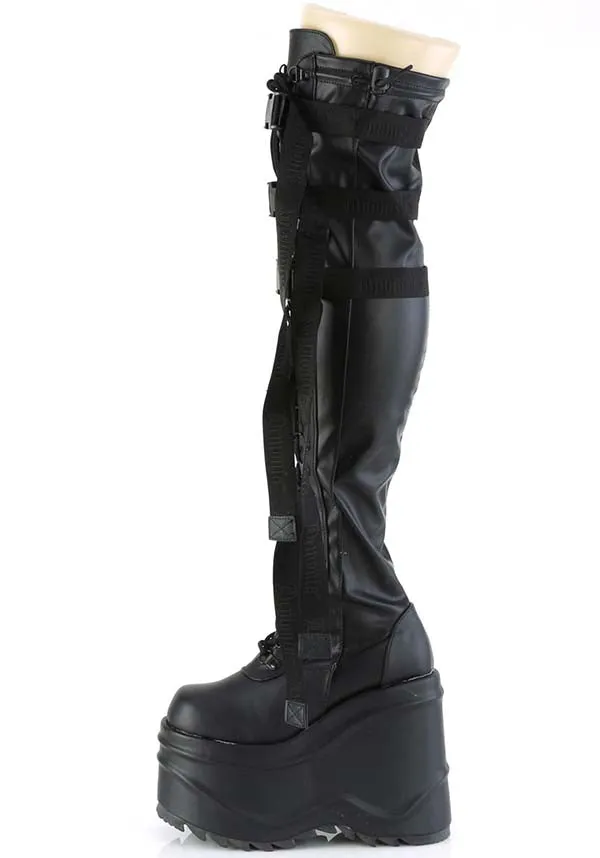 WAVE-315 [Black] | PLATFORM BOOTS [PREORDER]