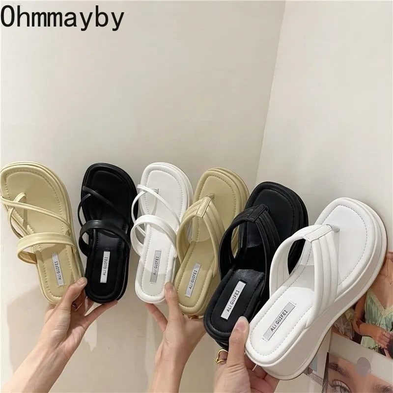 Wedge Platform Slip-On Outdoor Sandals