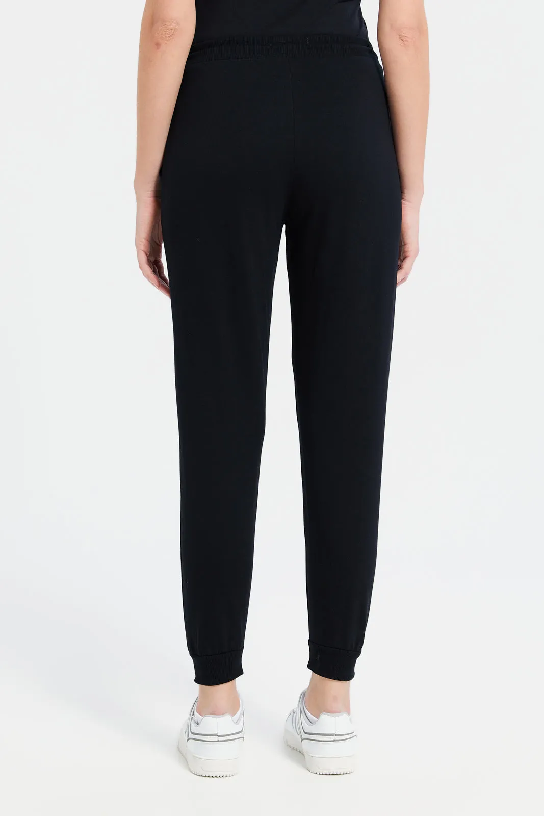 Women Black Basic Track Pants