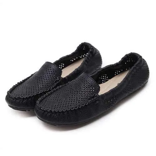 Women Hollow Out Breathable Soft Lightweight Flats