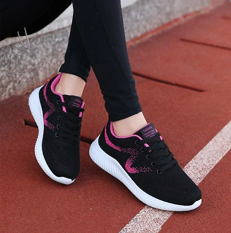 women shoes lace-up mesh breathable casual shoes women sneakers footwear female shoe walking