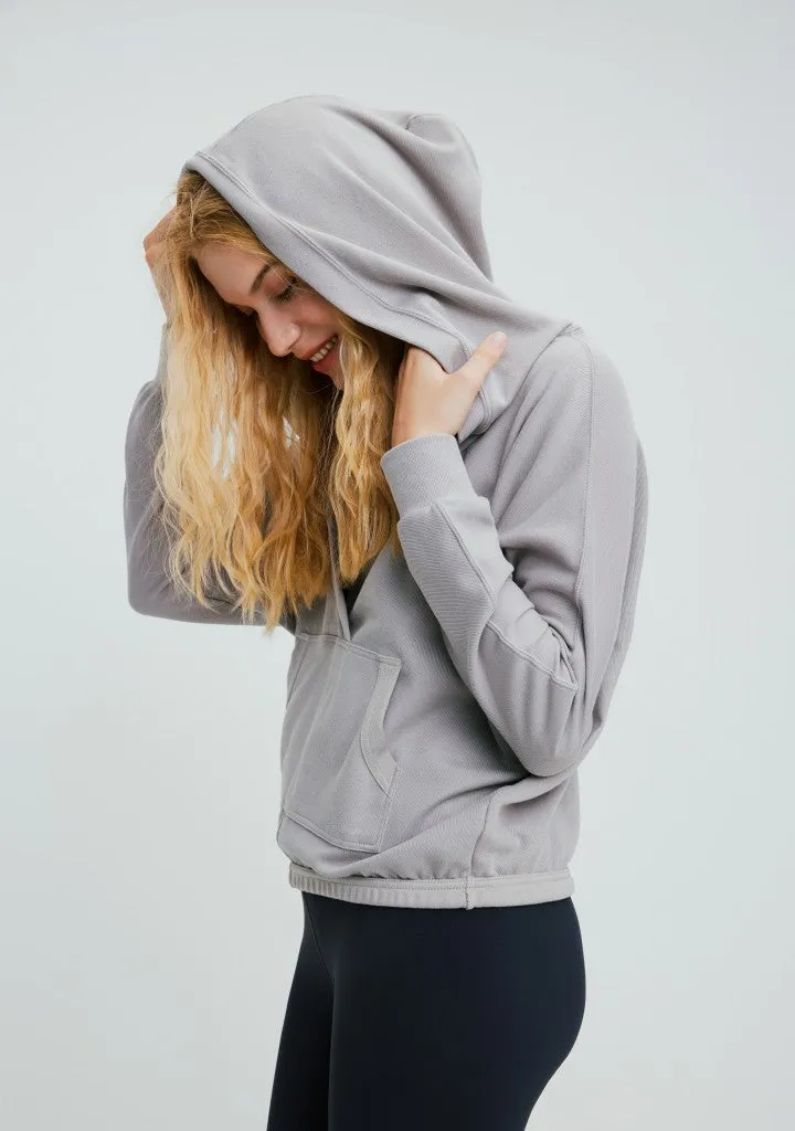 Women's Hooded Workout Sweatshirt with Kangaroo Pockets