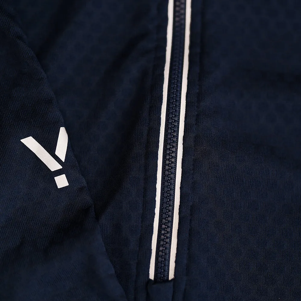 Womens Zephyr Zip Grid Fleece (Navy)