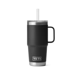 Yeti Rambler 25oz Mug With Straw Lid - Black