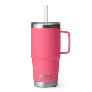 Yeti Rambler 25oz Mug With Straw Lid - Tropical Pink