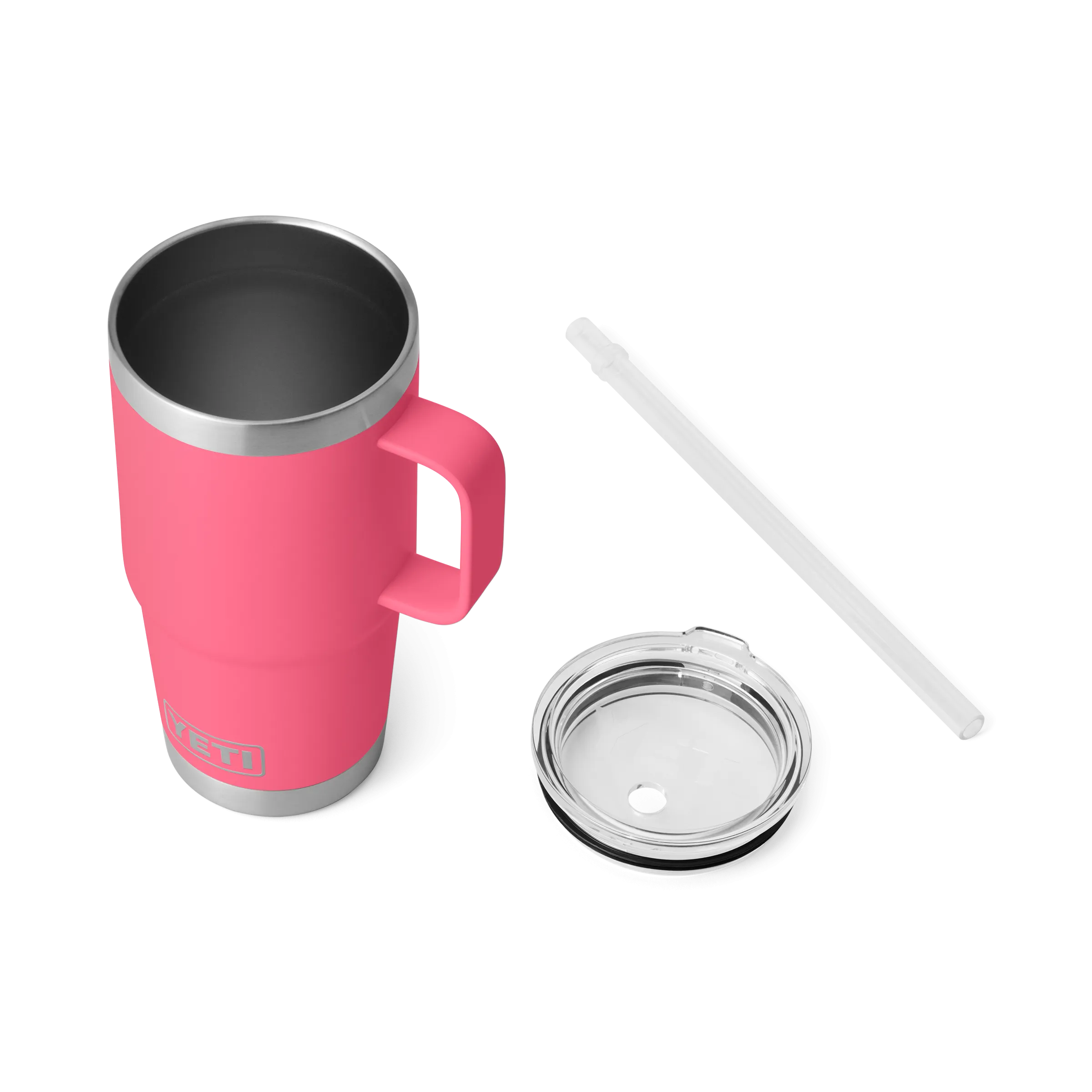 Yeti Rambler 25oz Mug With Straw Lid - Tropical Pink